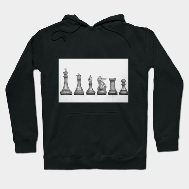 Chess pieces Hoodie by Shadow Designs